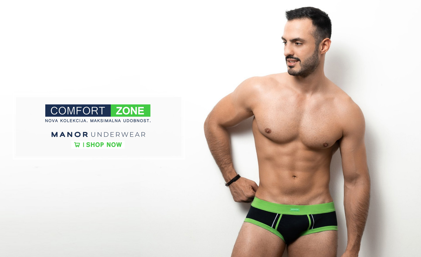 Teget zeleni muški slip Manor underwear donji veš Naslovna