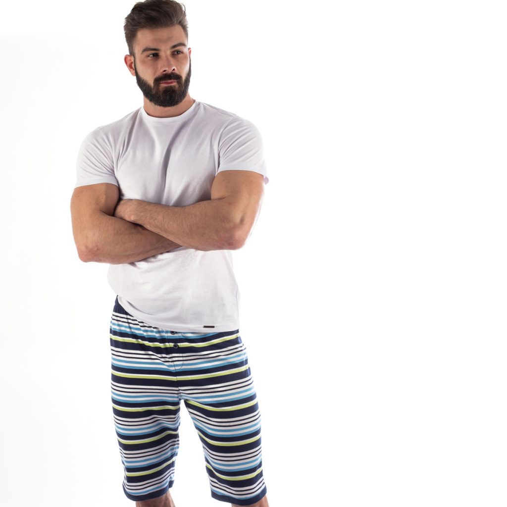 Manor underwear Stripes plave bermude 03