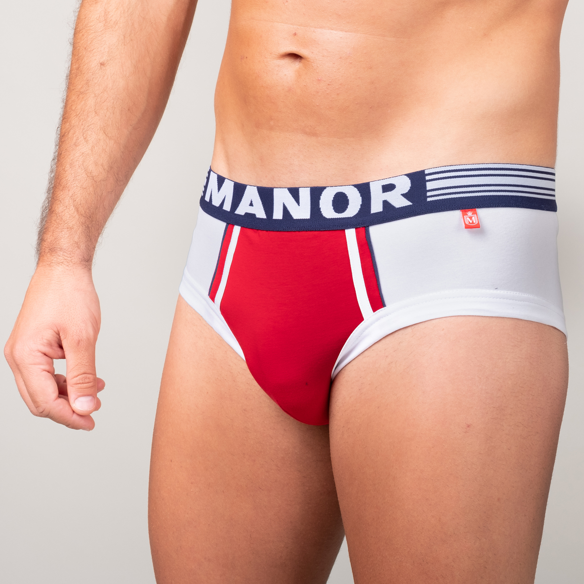 Manor underwear Focus On belo crveni slip 02