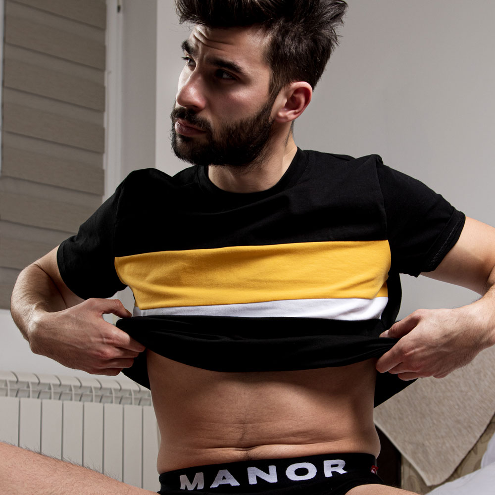 Crno žuta muška majica manor underwear 5