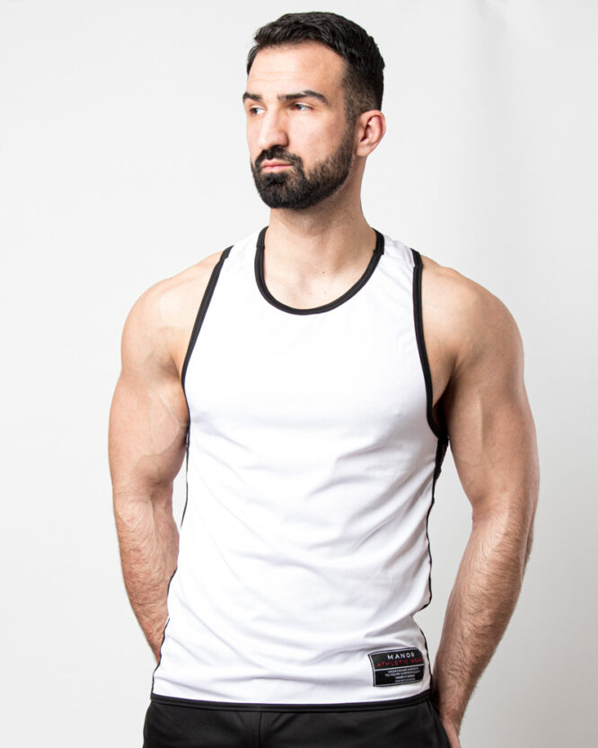 Bela tank majica za trening 1