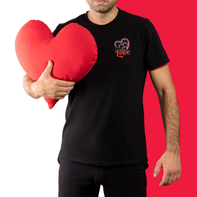 Crna muška majica logo Share the Love 04