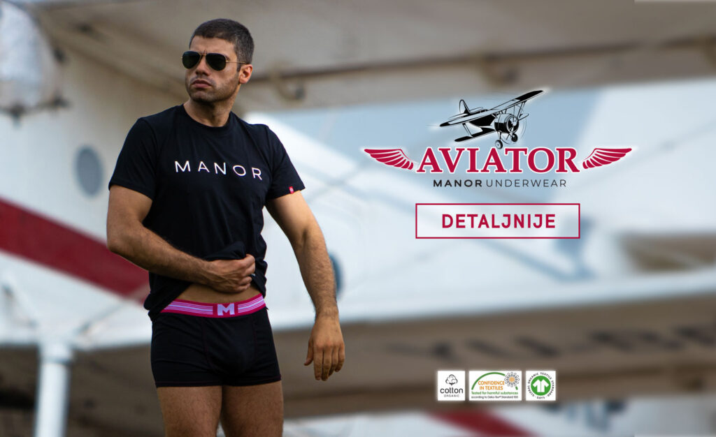 crni donji veš od organskog pamuka Manor underwear