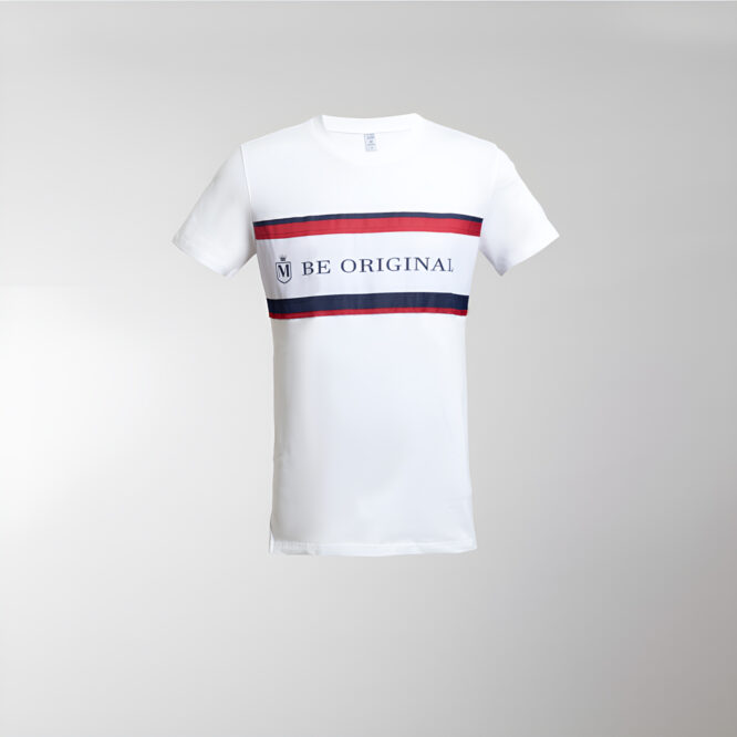 Bela muška majica sa logom Be Original 10