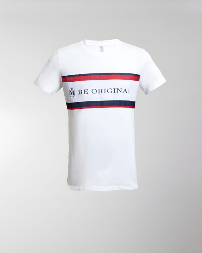 Bela muška majica sa logom Be Original 10