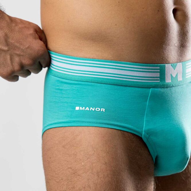 Pastelno zeleni muški slip 03