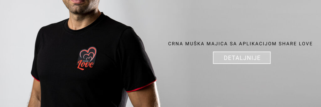 Dan zaljubljenih Crna majica Share Love