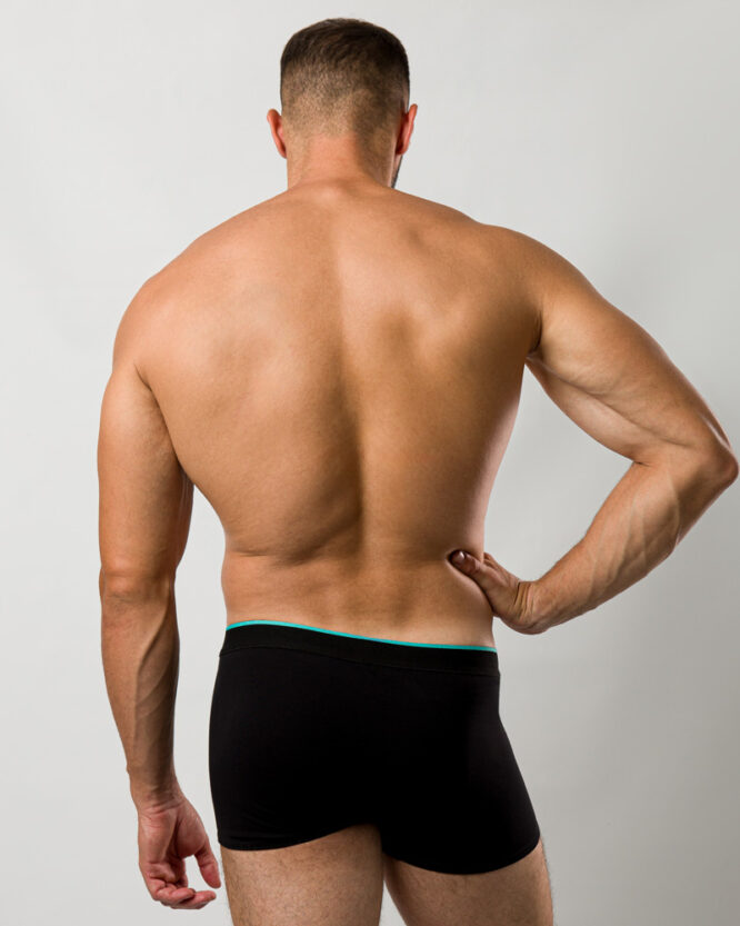 Crne bokserice anatomskog kroja sa mint detaljima 02